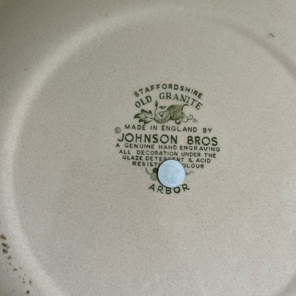 Rare Johnson Brothers Old Granite Arbor 2 Tier Serving Tray - Picture 3 of 11